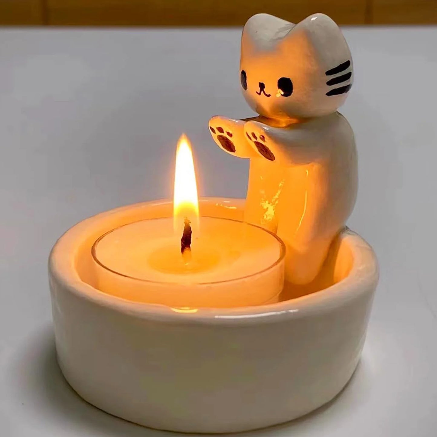 Kitten Candle Holder Cute Cat Candlestick