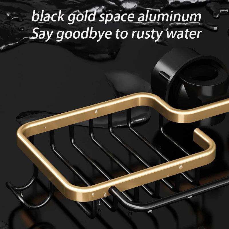 Kitchen Space Aluminum Sink Drain Rack Sponge