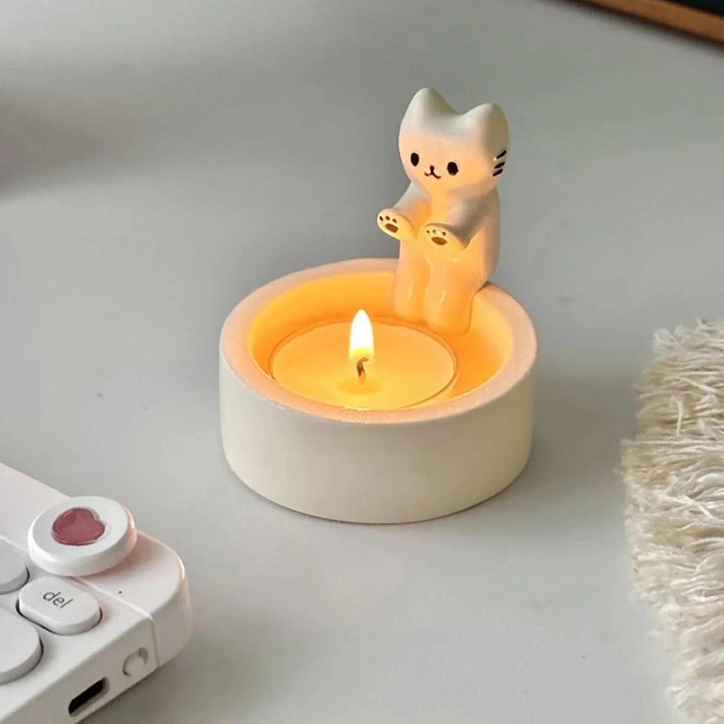 Kitten Candle Holder Cute Cat Candlestick