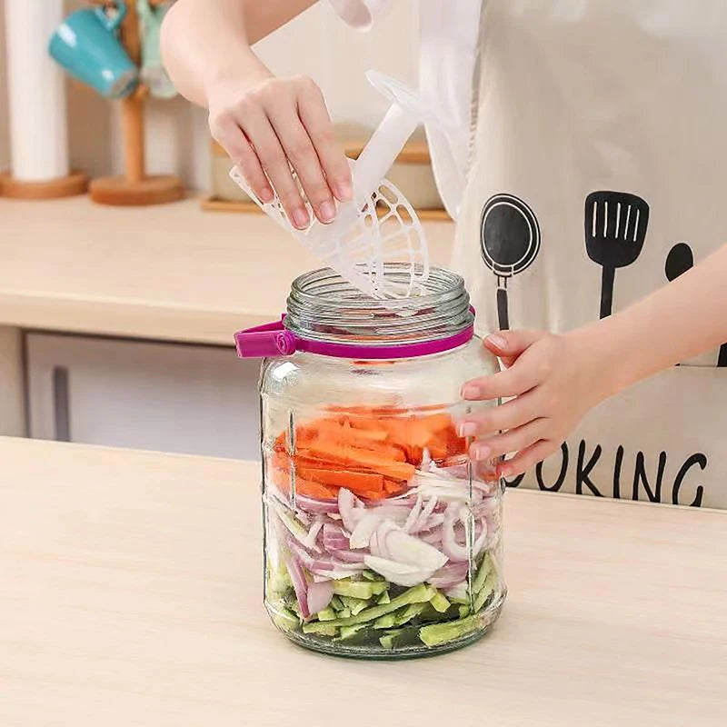 Pickle Jar Press Plastic Holder For Compaction