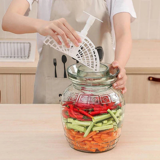 Pickle Jar Press Plastic Holder For Compaction