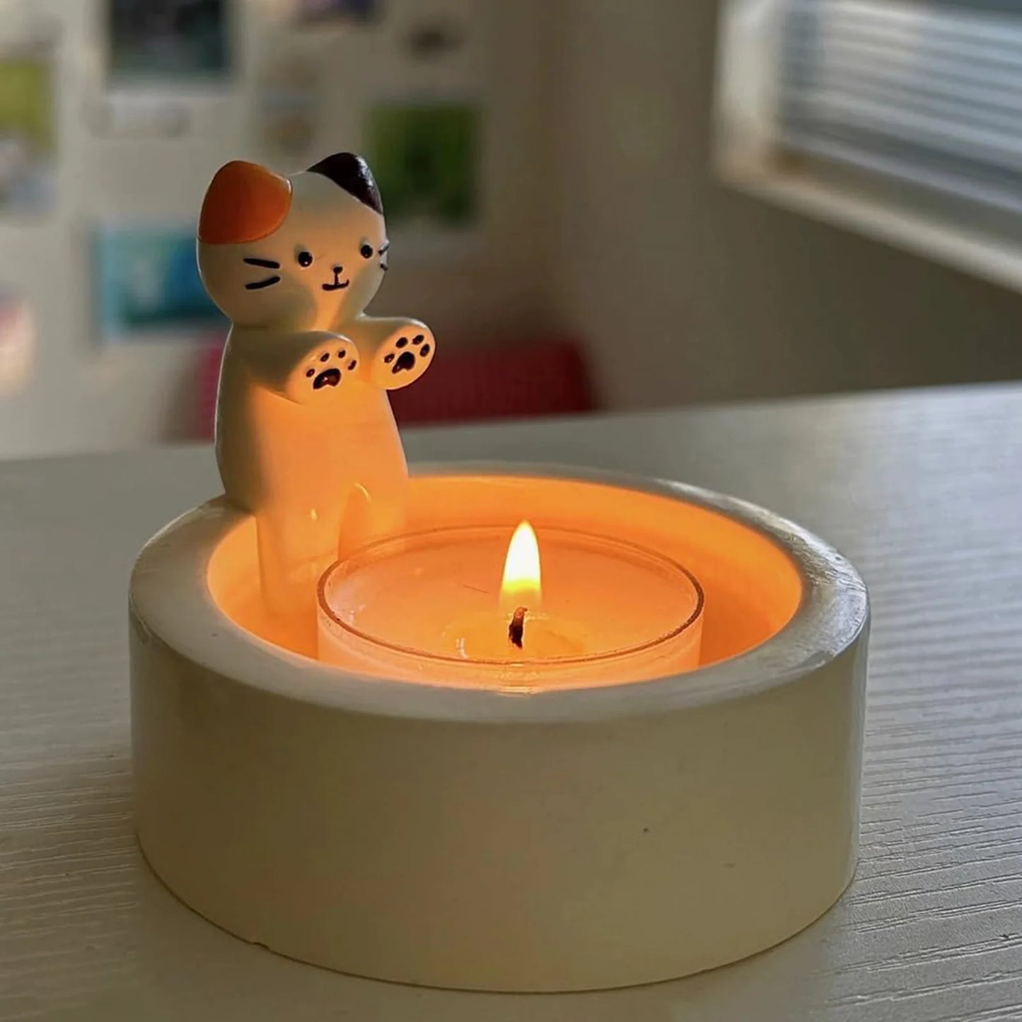 Kitten Candle Holder Cute Cat Candlestick